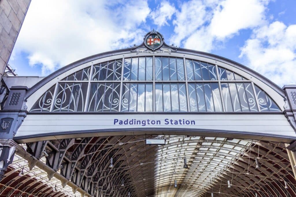 Inside view of luggage storage area at Paddington