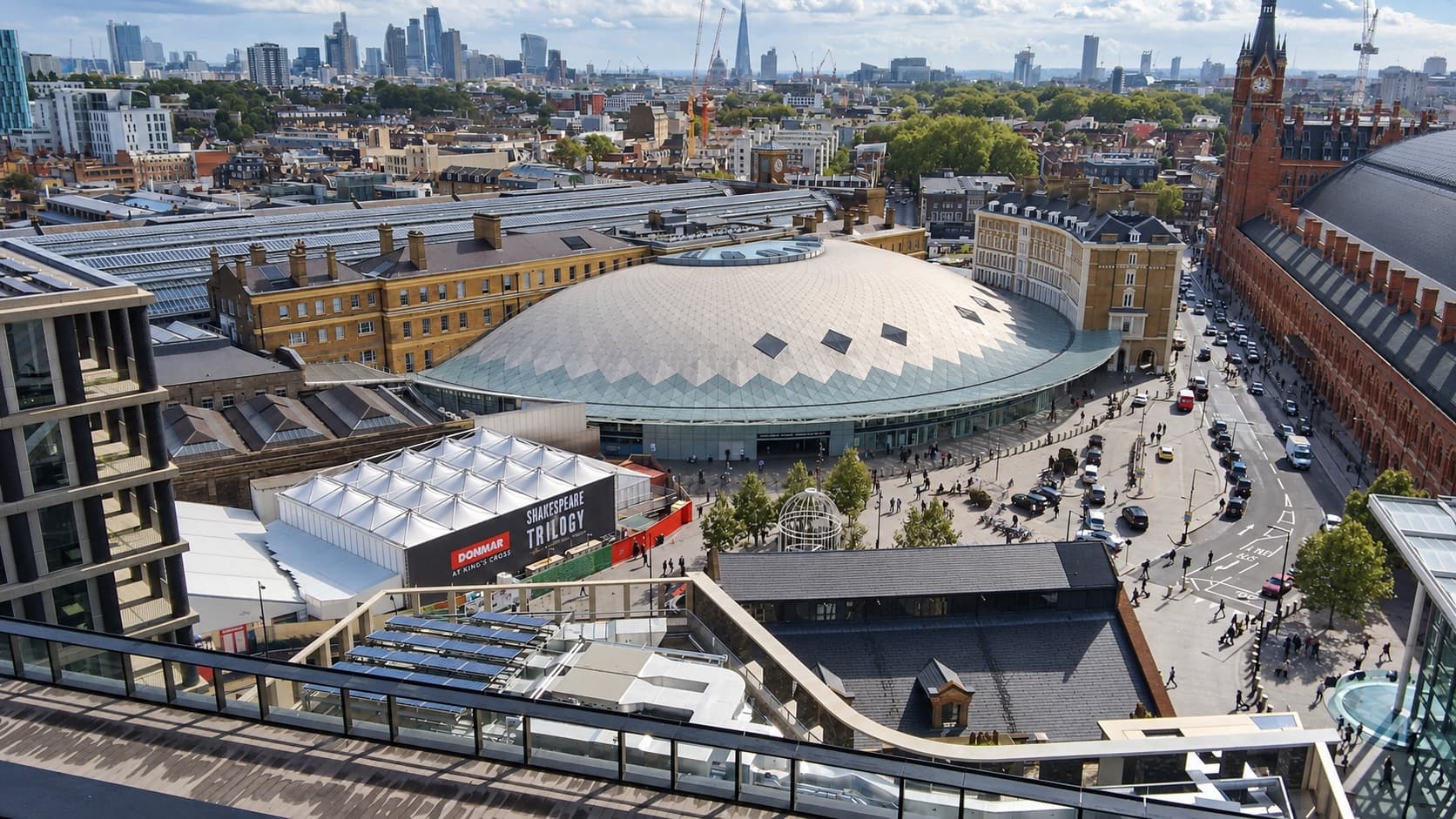 Aerial view of King’s Cross and St Pancras