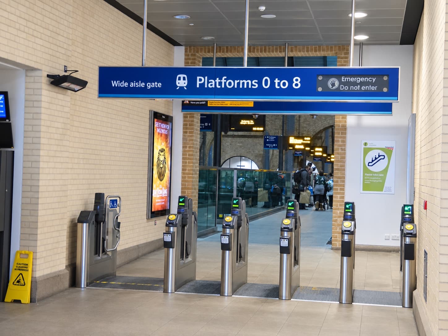 Ticket barriers and station interior